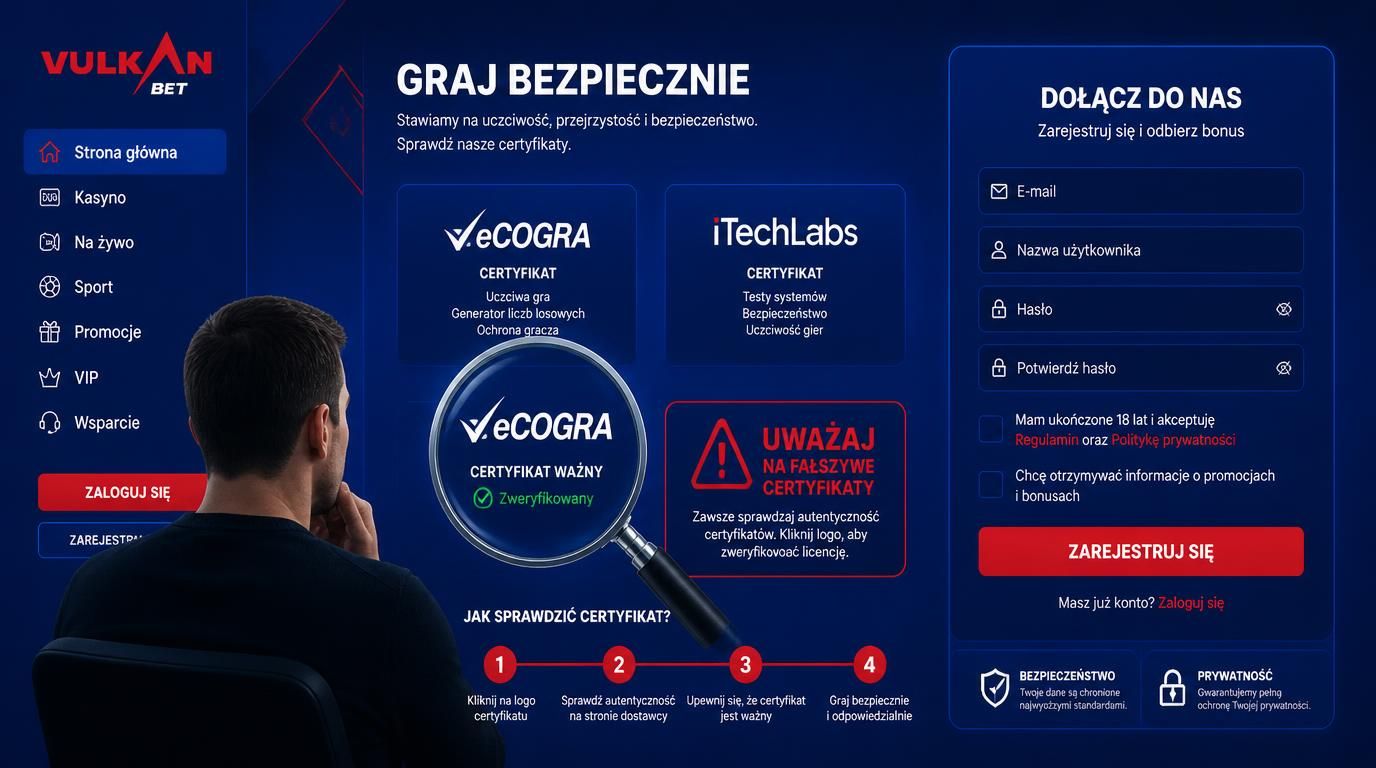 ocena procesu rejestracji i logotypy certyfikatów